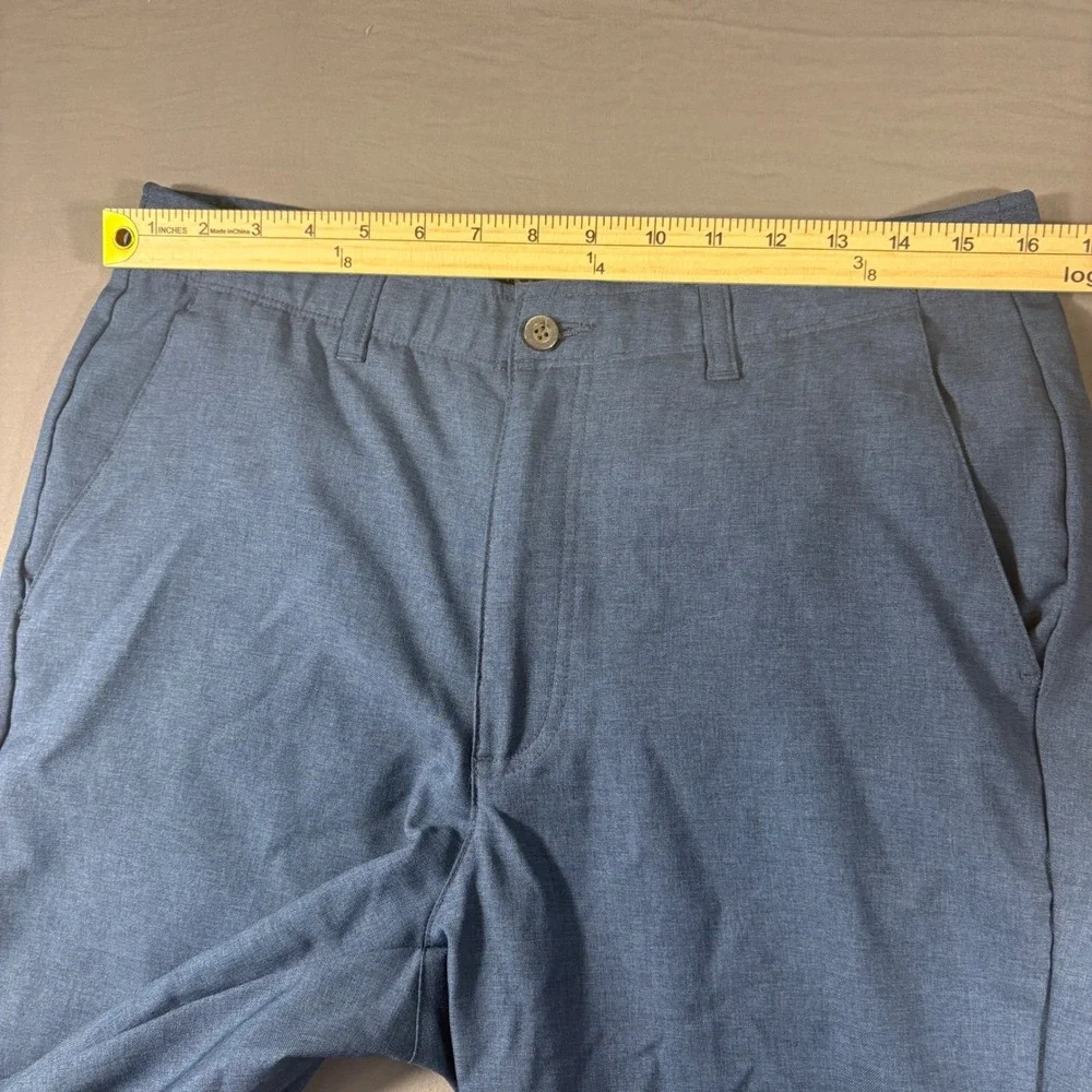 Pebble Beach Dry-Luxe Performance Golf Shorts Mens 32 Blue Heathered 1279598